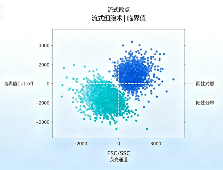 流式散点 流式细胞术|临界值