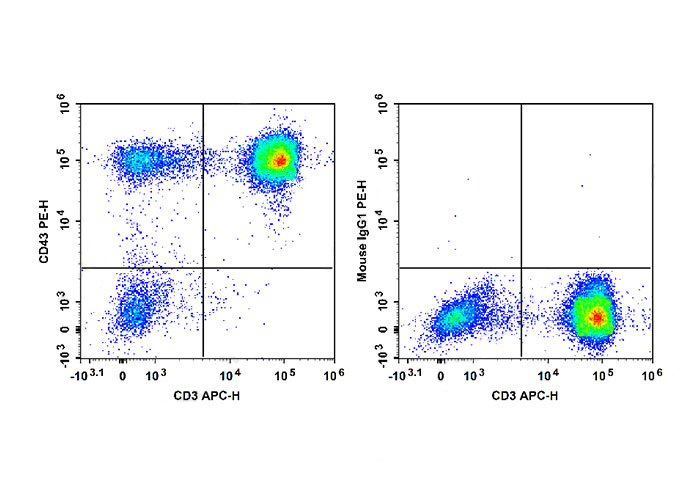 PE Anti-Human CD43(HI161)/CD43流式抗体_报价/价格/性能参数/图, FineTest_生物器材网
